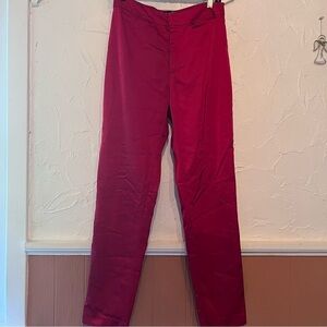 Club Monaco Red Satin Look Pants Size 10